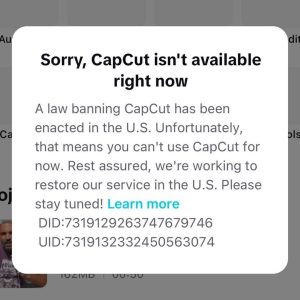 capcut banned